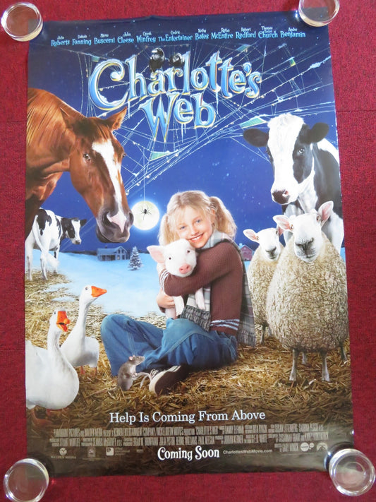 CHARLOTTE'S WEB - B US ONE SHEET ROLLED POSTER DAKOTA FANNING JULIA ROBERTS 2006 Rendezvous Cinema Movie posters