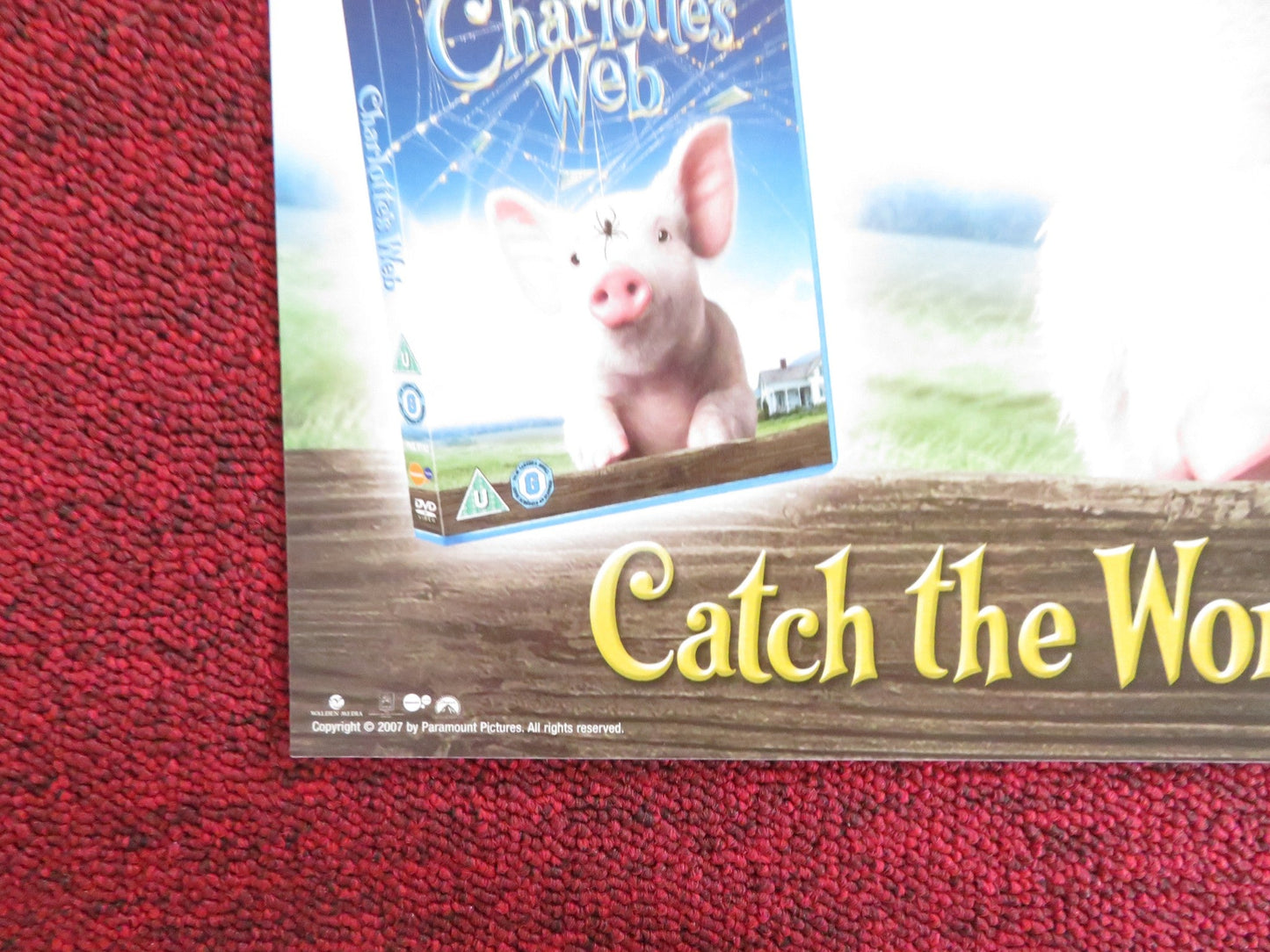 CHARLOTTE'S WEB DVD POSTER DAKOTA FANNING JULIA ROBERTS 2007 Rendezvous Cinema Movie posters