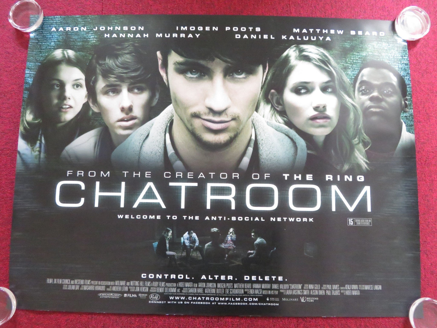 CHATROOM UK QUAD ROLLED POSTER JACOB ANDERSON MATTHEW ASHFORDE 2010 Rendezvous Cinema Movie posters
