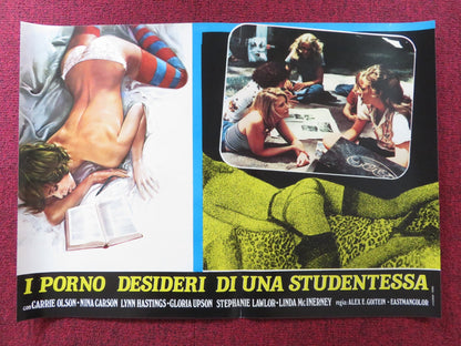 CHERRY HILL HIGH - A ITALIAN FOTOBUSTA POSTER NINA CARSON CARRIE OLSON 1977 Rendezvous Cinema Movie posters
