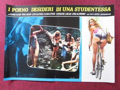 CHERRY HILL HIGH - F ITALIAN FOTOBUSTA POSTER NINA CARSON CARRIE OLSON 1977 Rendezvous Cinema Movie posters