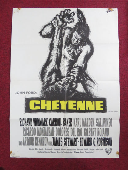 CHEYENNE AUTUMN GERMAN A1 POSTER FOLDED RICHARD WIDMARK CARROLL BAKER 1965 Rendezvous Cinema Movie posters