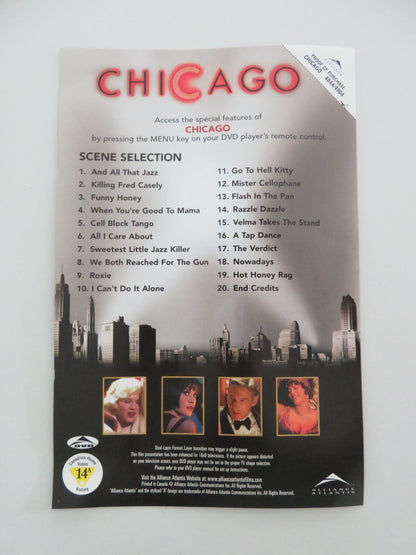 CHICAGO - B FRENCH (DVD) RENEE ZELLWEGER RICHARD GERE 2002 REGION 1 Movie posters