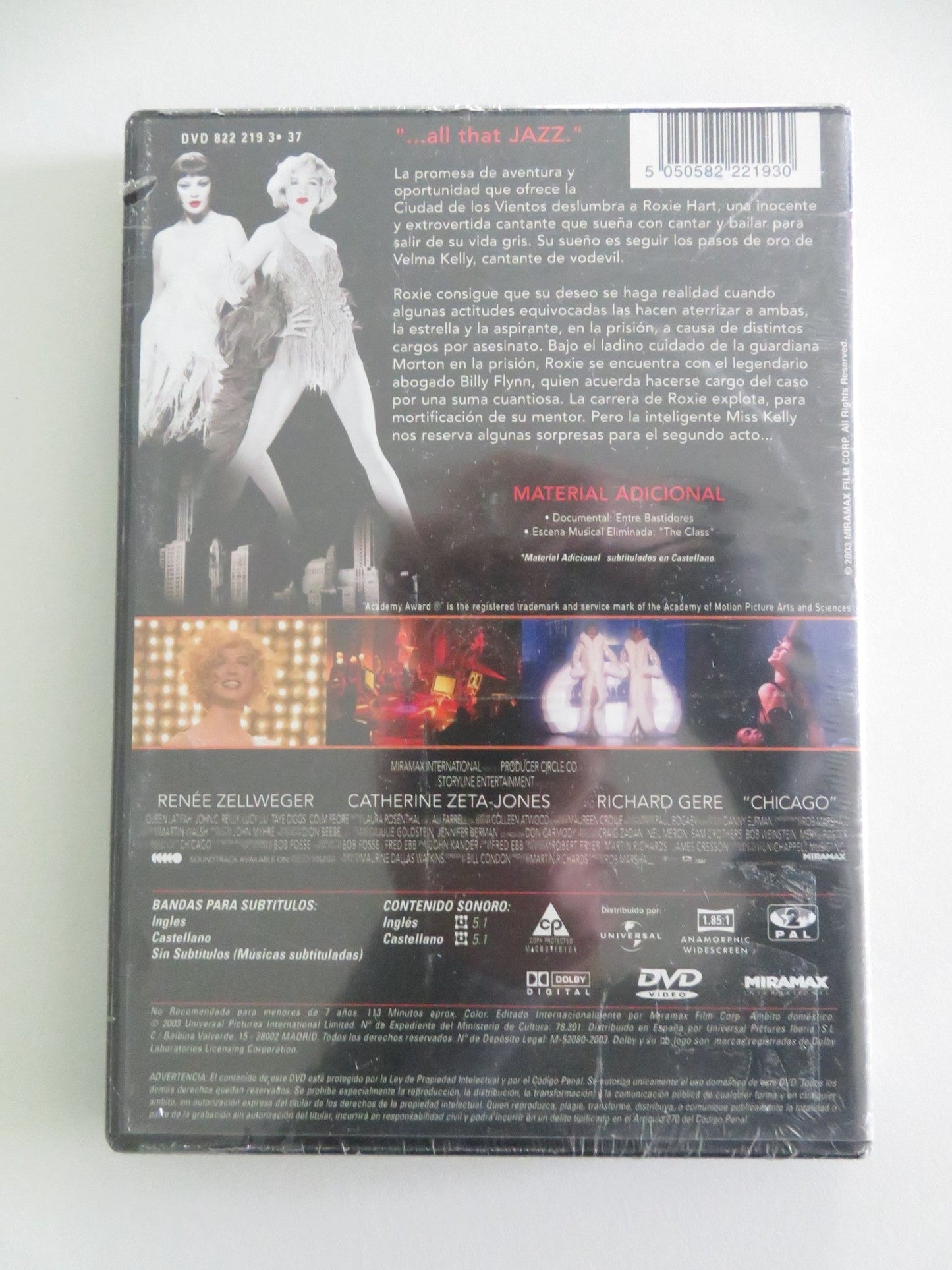 Chicago - C (DVD) Richard Gere Renee Zellweger 2002 Region 2 Movie posters