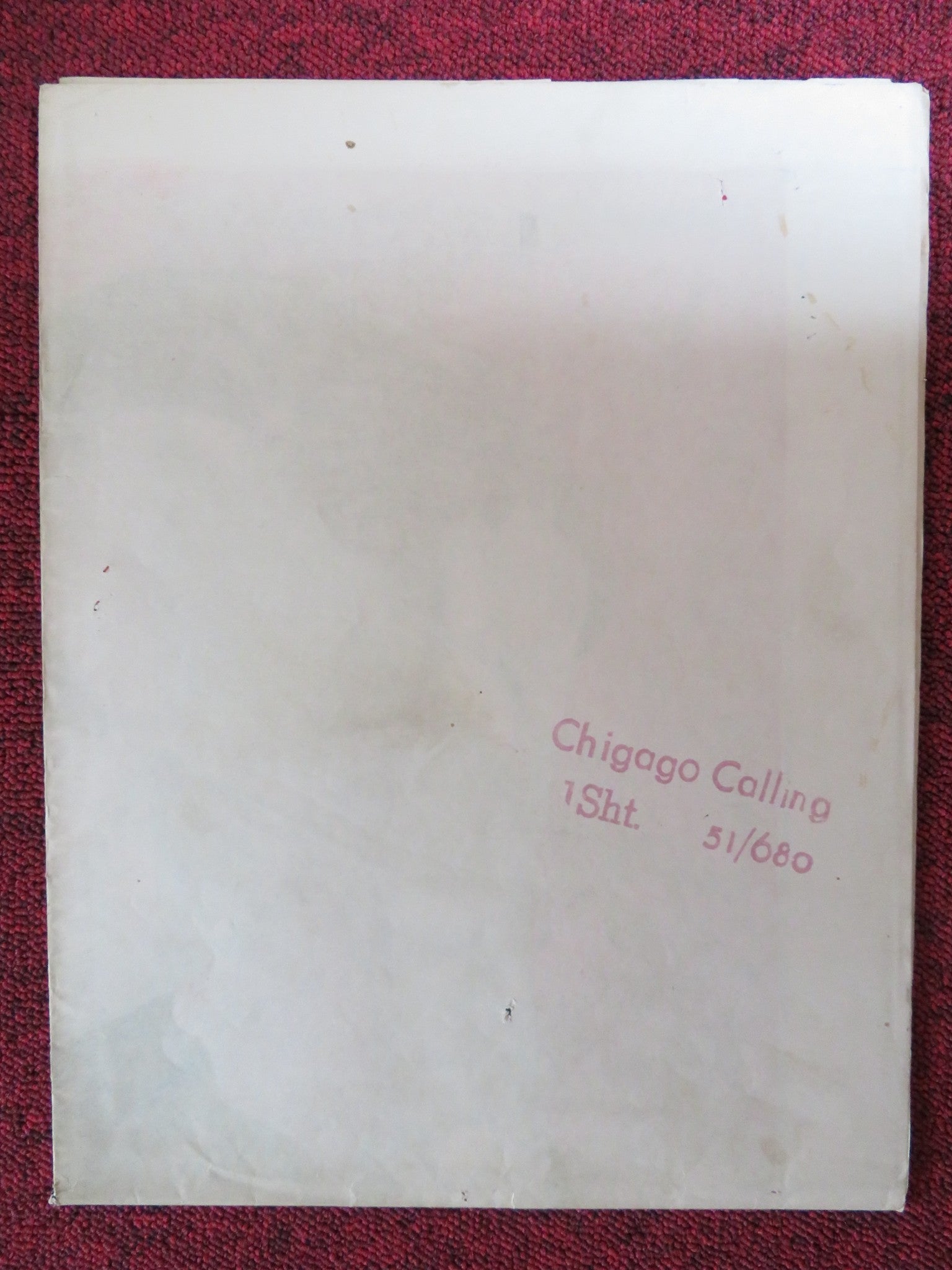 CHICAGO CALLING FOLDED US ONE SHEET POSTER DAN DURYEA MARY ANDERSON 1951 Rendezvous Cinema Movie posters