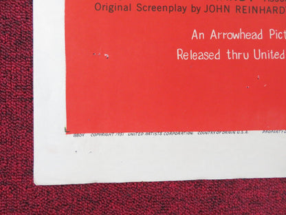 CHICAGO CALLING FOLDED US ONE SHEET POSTER DAN DURYEA MARY ANDERSON 1951 Rendezvous Cinema Movie posters