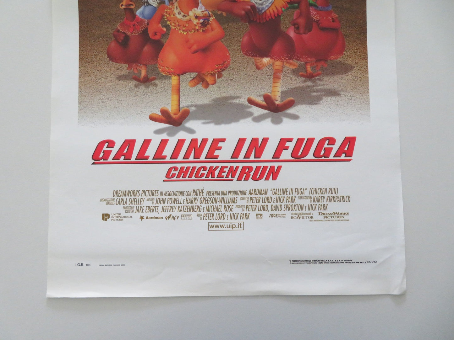 Chicken Run ITALIAN LOCANDINA POSTER Mel Gibson Phil Daniels 2000 Movie posters