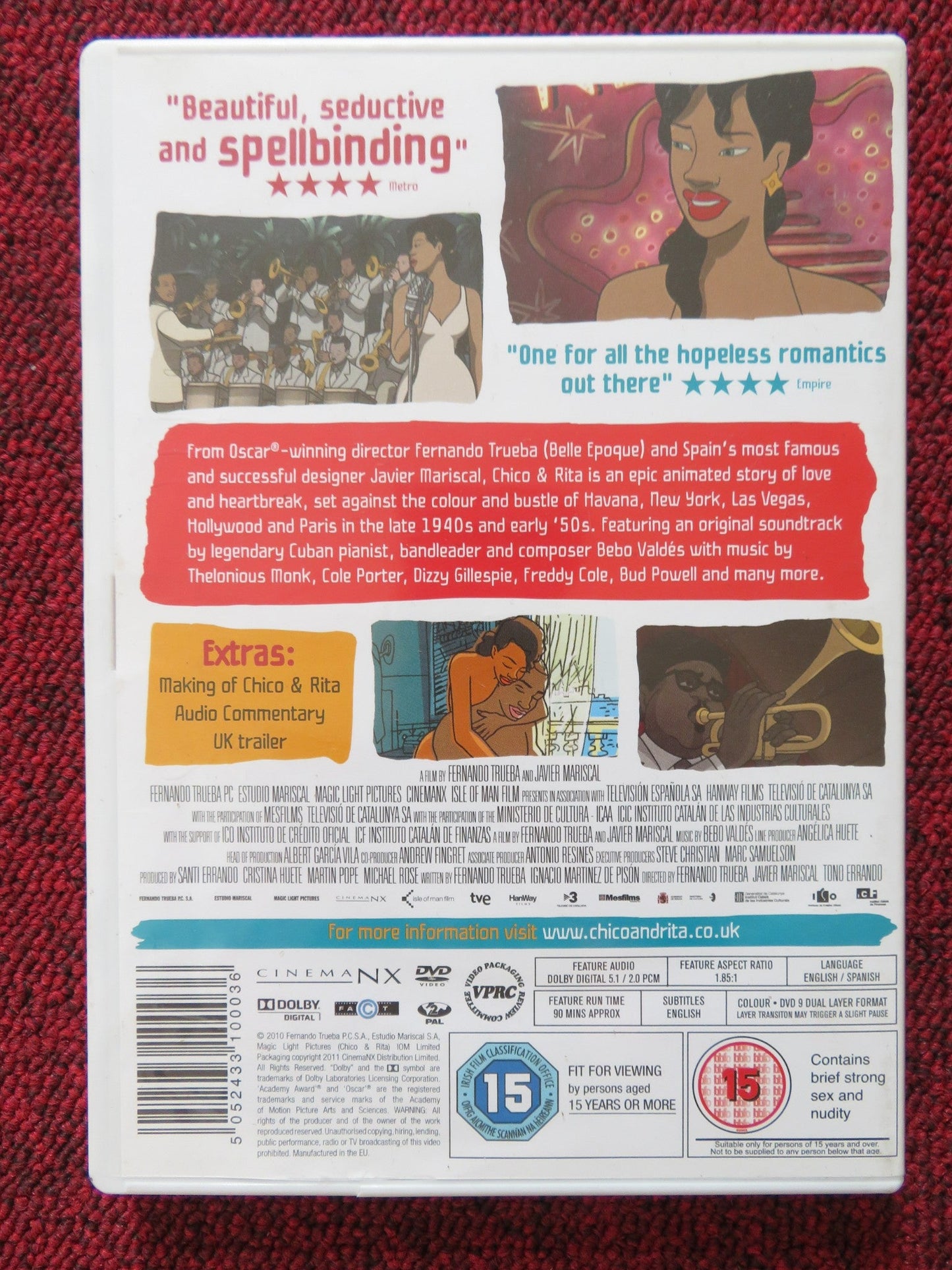 CHICO AND RITA (DVD) LIMARA MENESES JAVIER MARISCAL 2010 REGION 2 Rendezvous Cinema Movie posters