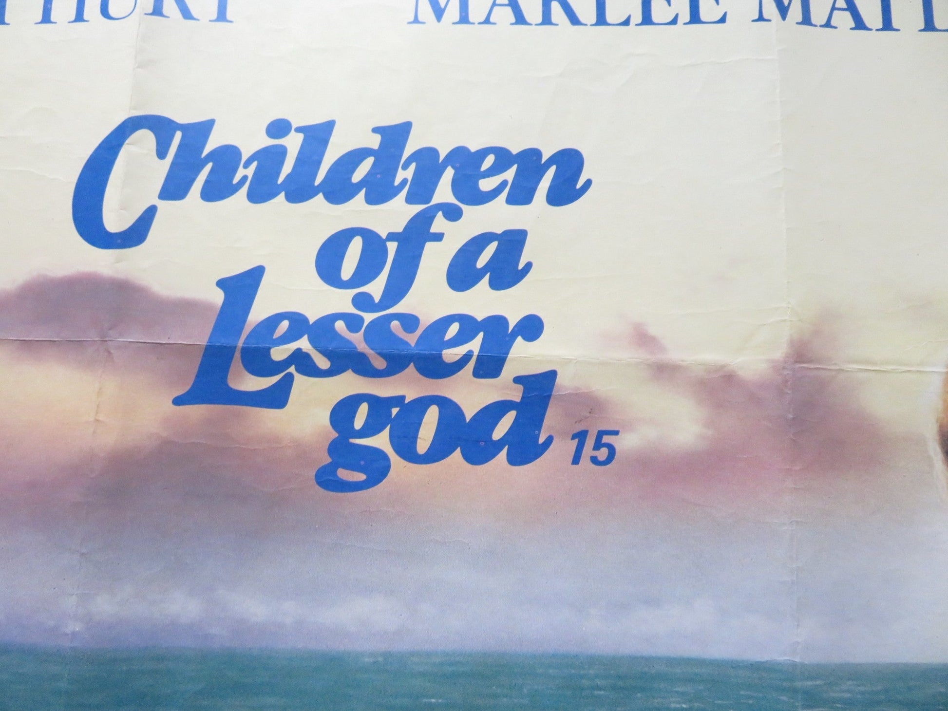 CHILDREN OF A LESSER GOD UK QUAD ROLLED POSTER WILLIAM HURT PIPER LAURIE 1986 Rendezvous Cinema Movie posters