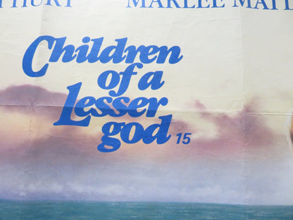 CHILDREN OF A LESSER GOD UK QUAD ROLLED POSTER WILLIAM HURT PIPER LAURIE 1986 Rendezvous Cinema Movie posters