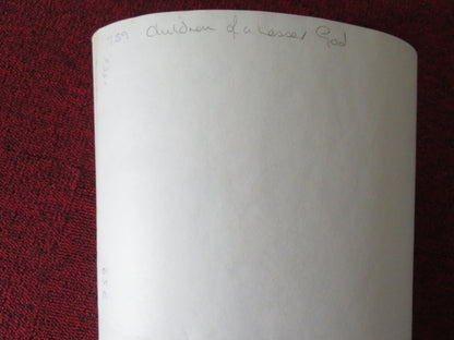 CHILDREN OF A LESSER GOD UK QUAD ROLLED POSTER WILLIAM HURT PIPER LAURIE 1986 Rendezvous Cinema Movie posters