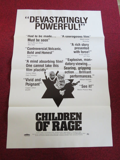 CHILDREN OF RAGE US TRI FOLDED ONE SHEET ROLLED POSTER HELMUT GRIEM 1975 Rendezvous Cinema Movie posters