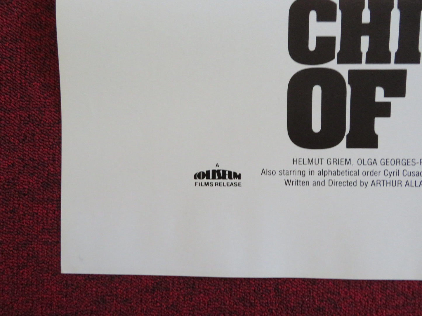 CHILDREN OF RAGE US TRI FOLDED ONE SHEET ROLLED POSTER HELMUT GRIEM 1975 Rendezvous Cinema Movie posters