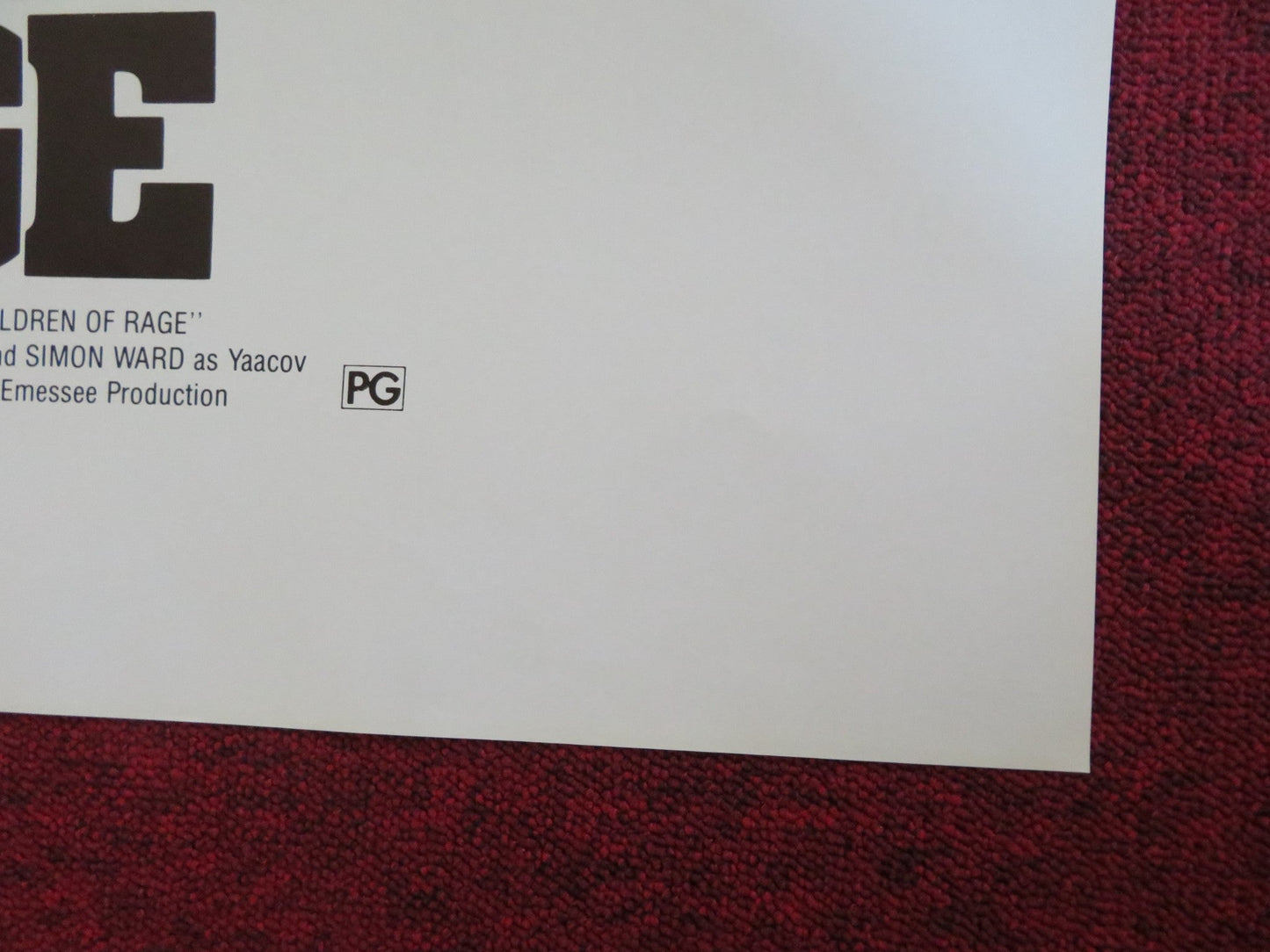 CHILDREN OF RAGE US TRI FOLDED ONE SHEET ROLLED POSTER HELMUT GRIEM 1975 Rendezvous Cinema Movie posters