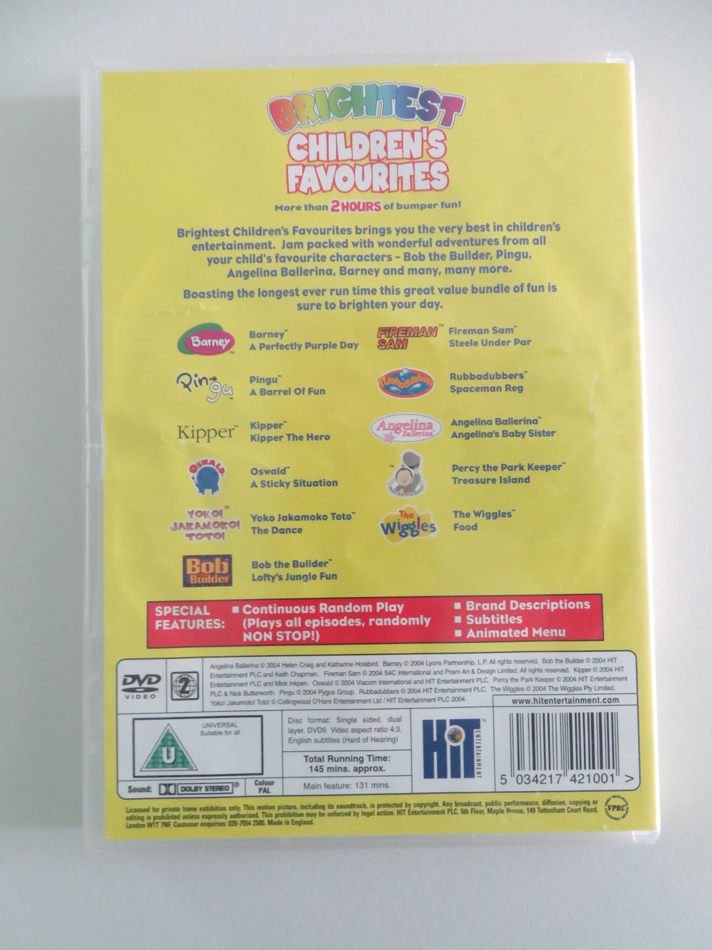 Children's Favourites (DVD) Pingu Bob the Builder Kipper Barney 2004 Region 2 Movie posters