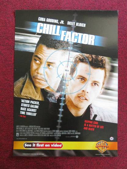 CHILL FACTOR VHS VIDEO POSTER CUBA GOODING JR. SKEET ULRICH 1999 Rendezvous Cinema Movie posters