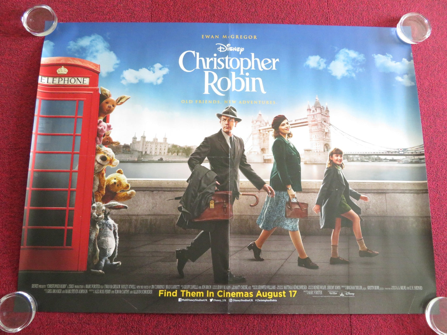 CHRISTOPHER ROBIN UK QUAD ROLLED POSTER EWAN MCGREGOR MARK GATISS 2018 Rendezvous Cinema Movie posters