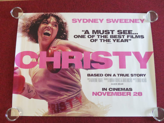 CHRISTY UK QUAD ROLLED POSTER SYDNEY SWEENEY COLEMAN PEDIGO 2025 Movie posters