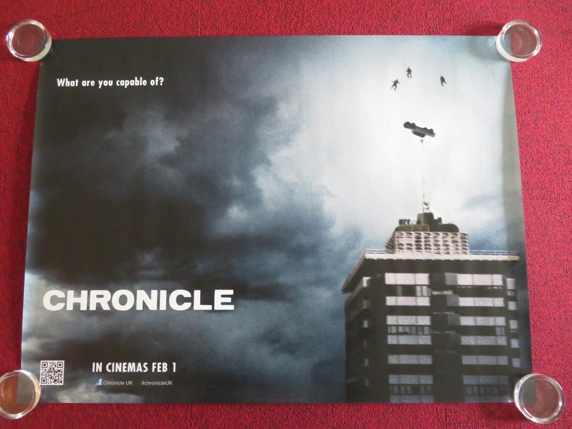 CHRONICLE UK QUAD ROLLED POSTER DANE DEHAAN ALEX RUSSELL 2012 Movie posters