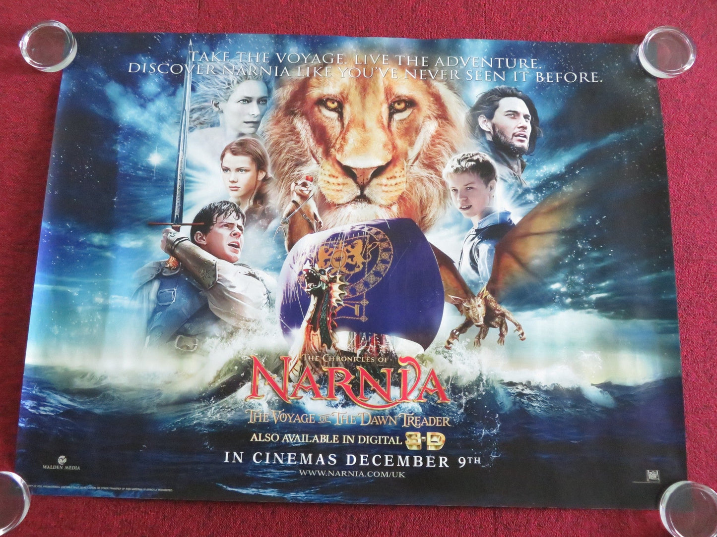 CHRONICLES OF NARNIA: THE VOYAGE OF THE DAWN... - B UK QUAD ROLLED POSTER 2010 Movie posters