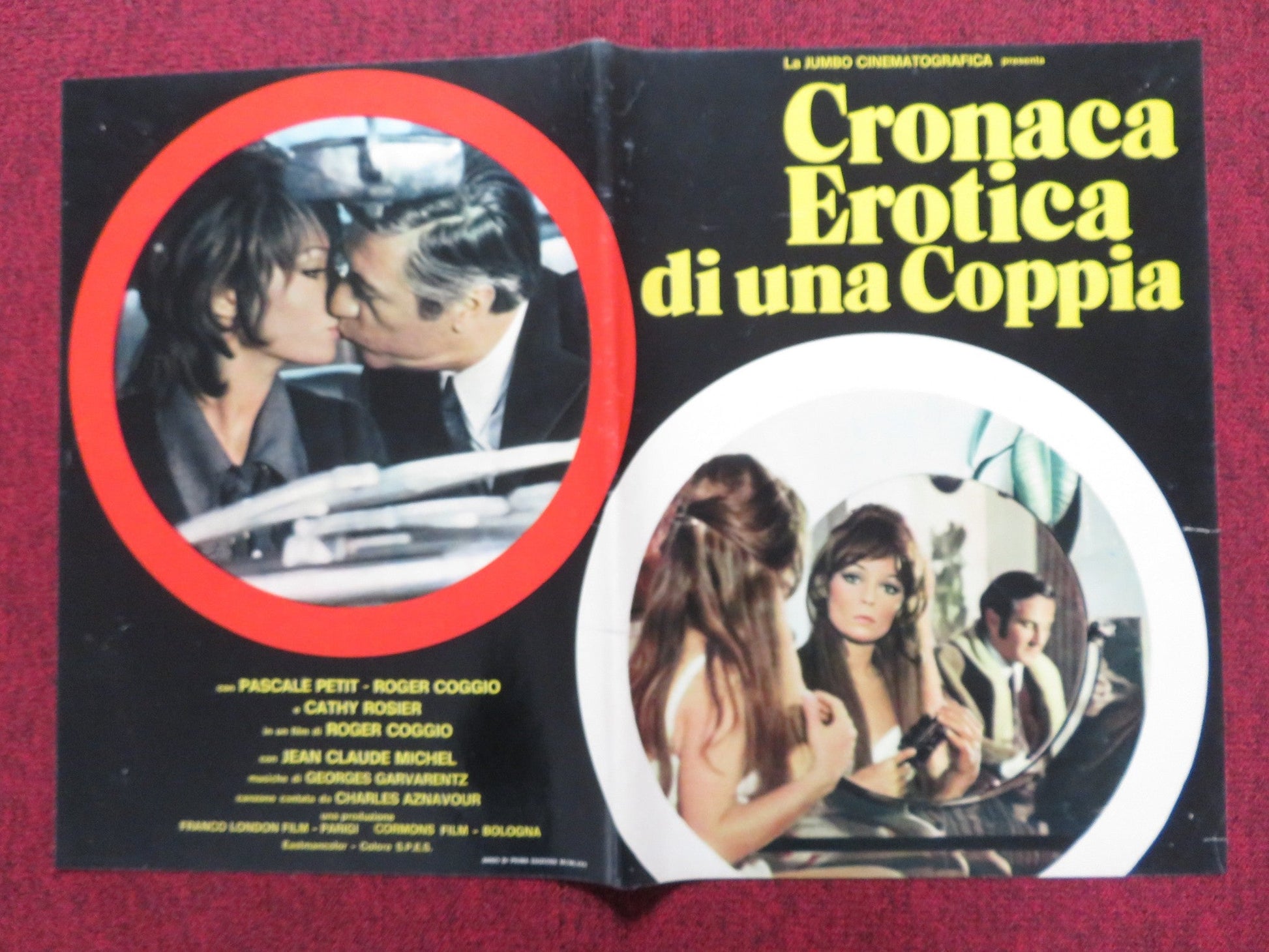 CHRONIQUE D'UN COUPLE - E ITALIAN FOTOBUSTA POSTER ROGER COGGIO P. PETIT 1972 Rendezvous Cinema Movie posters