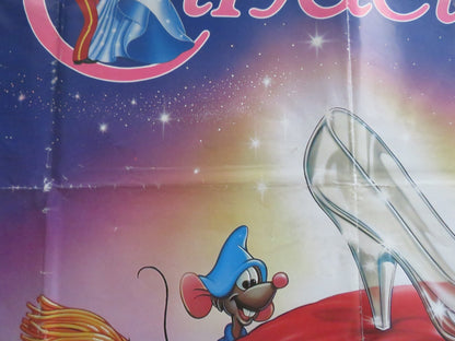 CINDERELLA UK QUAD ROLLED POSTER DISNEY ILENE WOODS ELEANOR AUDLEY R1991 Rendezvous Cinema Movie posters