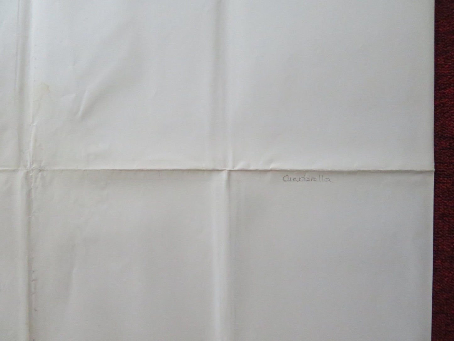 CINDERELLA UK QUAD ROLLED POSTER DISNEY ILENE WOODS ELEANOR AUDLEY R1991 Rendezvous Cinema Movie posters