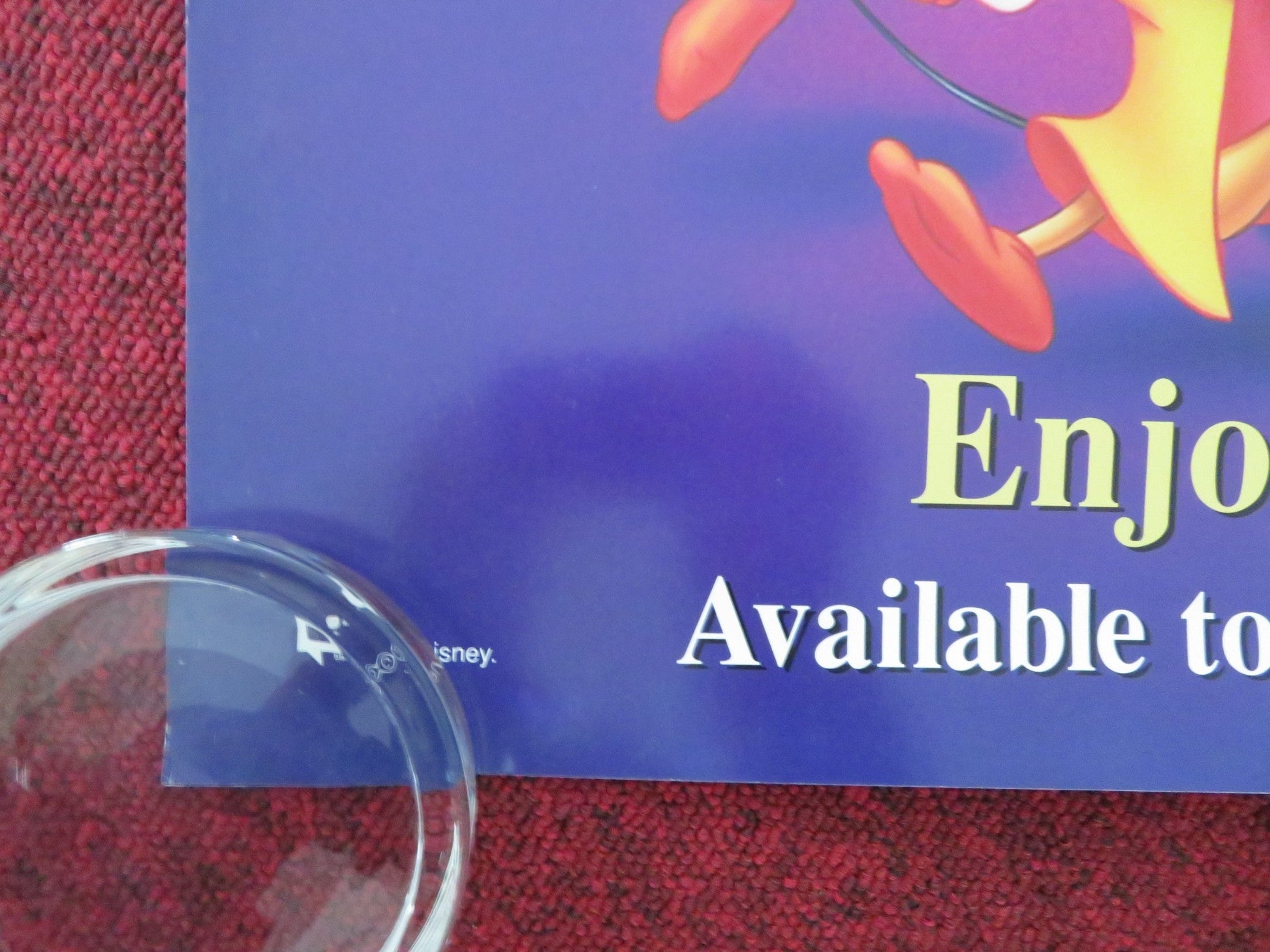 CINDERELLA VHS VIDEO POSTER ROLLED DISNEY ILENE WOODS ELEANOR AUDLEY 1997 Movie posters