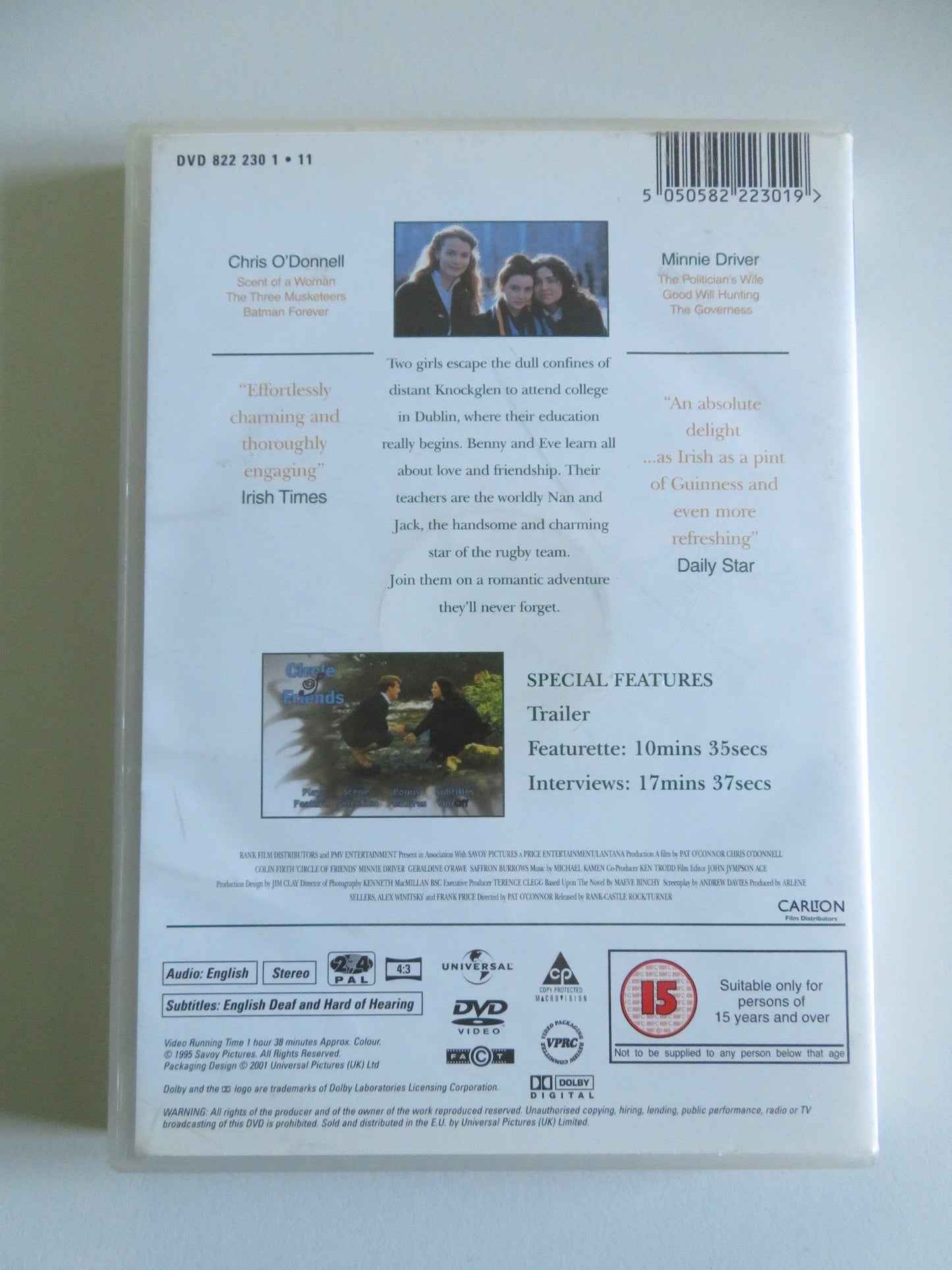CIRCLE OF FRIENDS (DVD) CHRIS O'DONNELL MINNIE DRIVER 1995 REGION 2,4 - Rendezvous Cinema