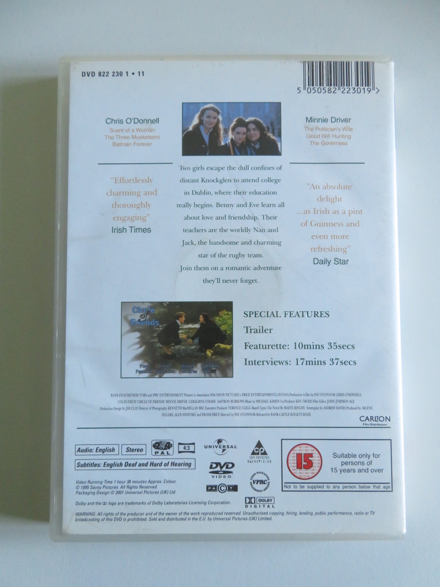 CIRCLE OF FRIENDS (DVD) CHRIS O'DONNELL MINNIE DRIVER 1995 REGION 2,4 - Rendezvous Cinema
