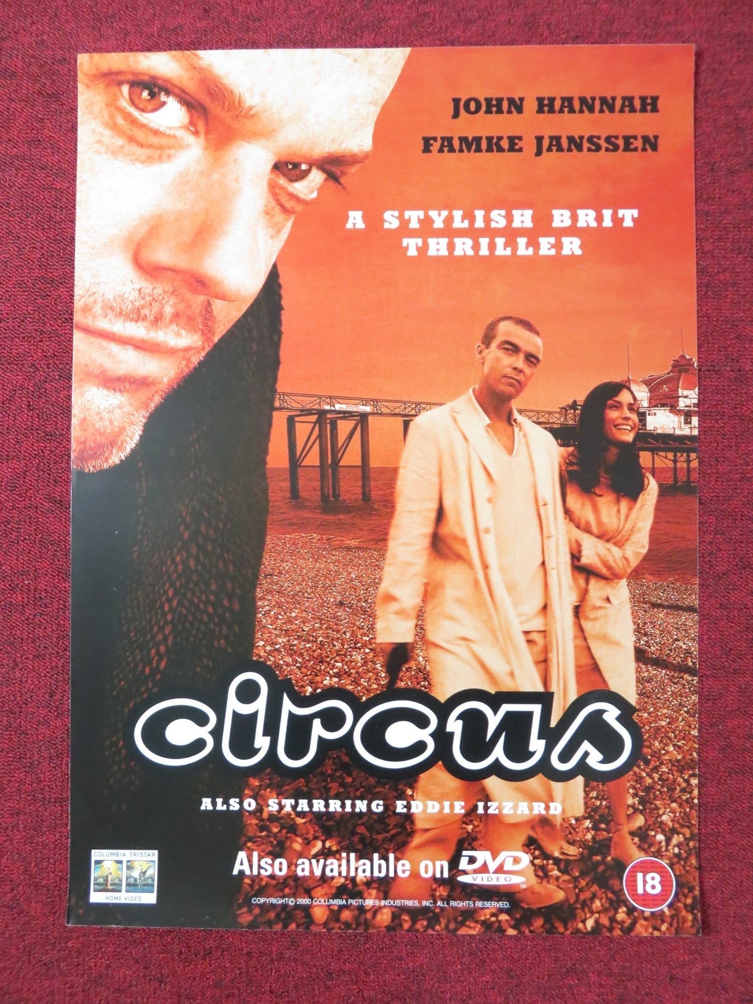 CIRCUS VHS VIDEO POSTER JOHN HANNAH FAMKE JANSSEN 2000 Rendezvous Cinema Movie posters