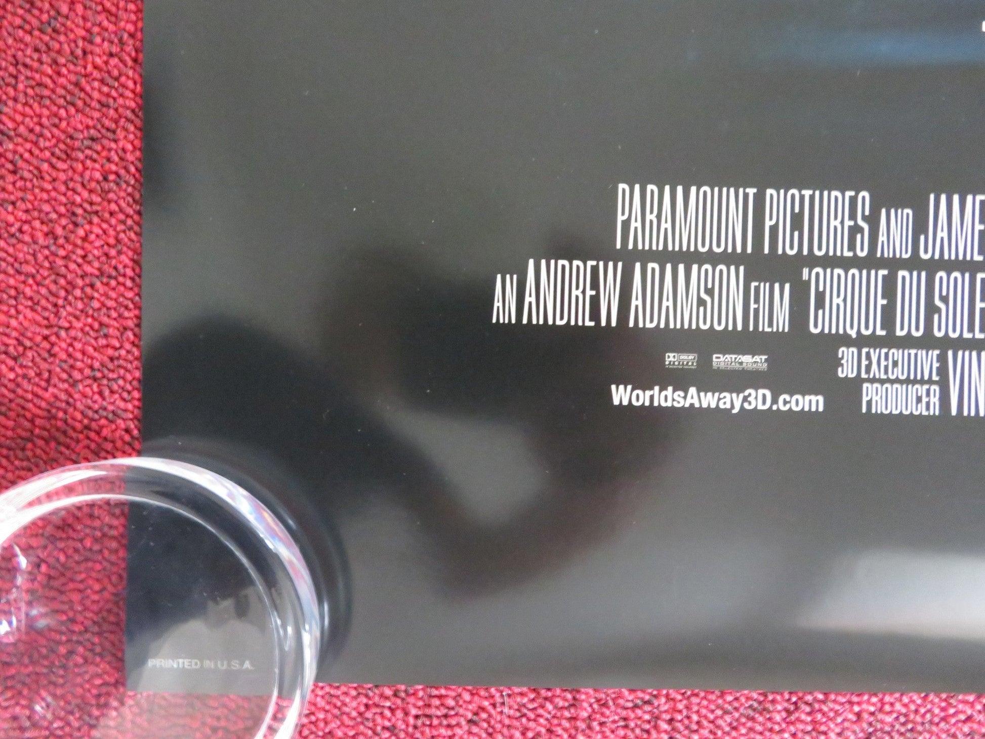 CIRQUE DU SOLEIL: WORLDS AWAY US ONE SHEET ROLLED POSTER ERIC LINZ 2012 Rendezvous Cinema Movie posters