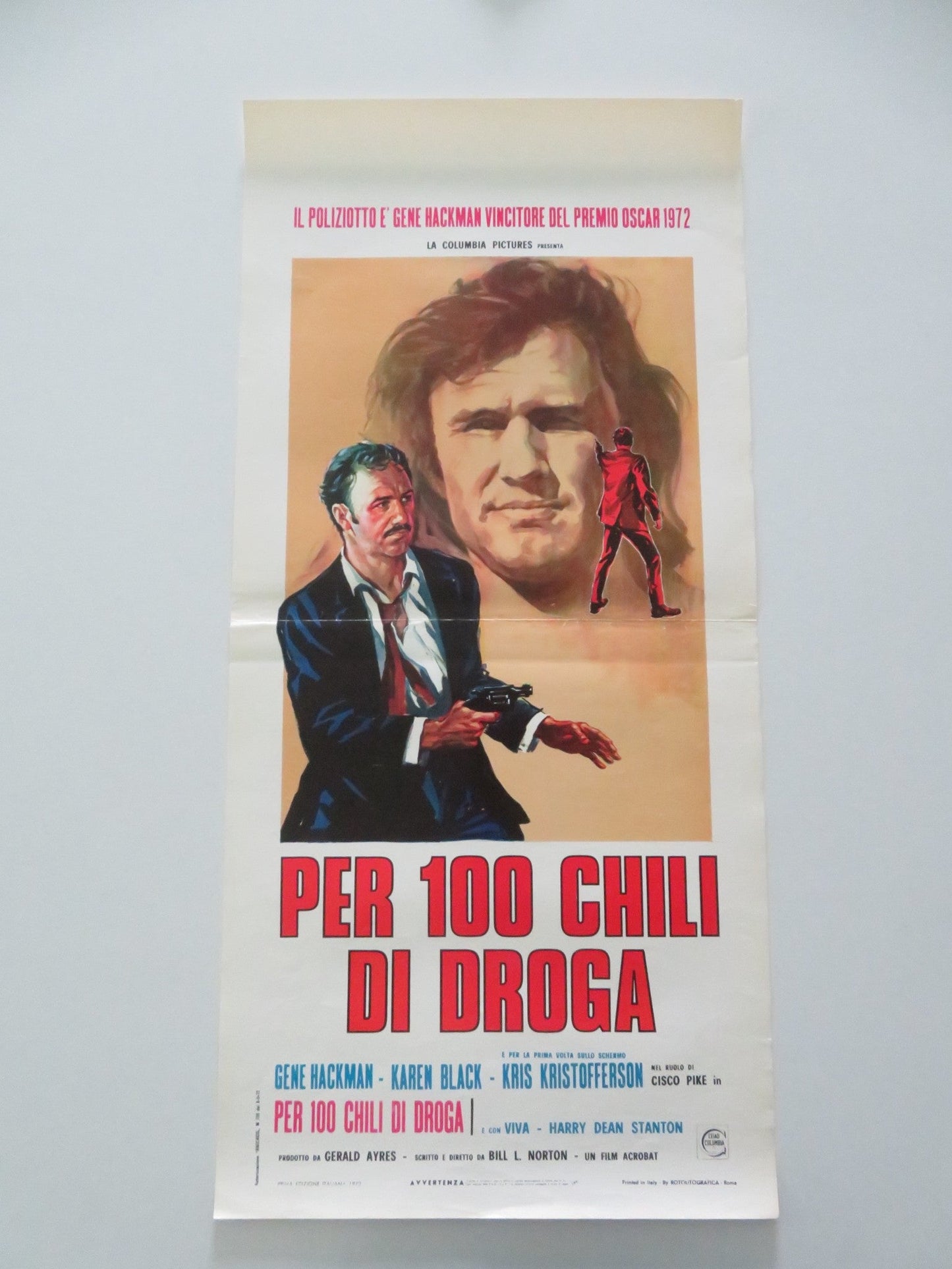 CISCO PIKE ITALIAN LOCANDINA POSTER GENE HACKMAN KRIS KRISTOFFERSON 1972 Movie posters