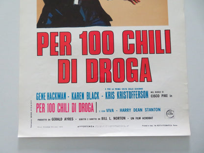 CISCO PIKE ITALIAN LOCANDINA POSTER GENE HACKMAN KRIS KRISTOFFERSON 1972 Movie posters