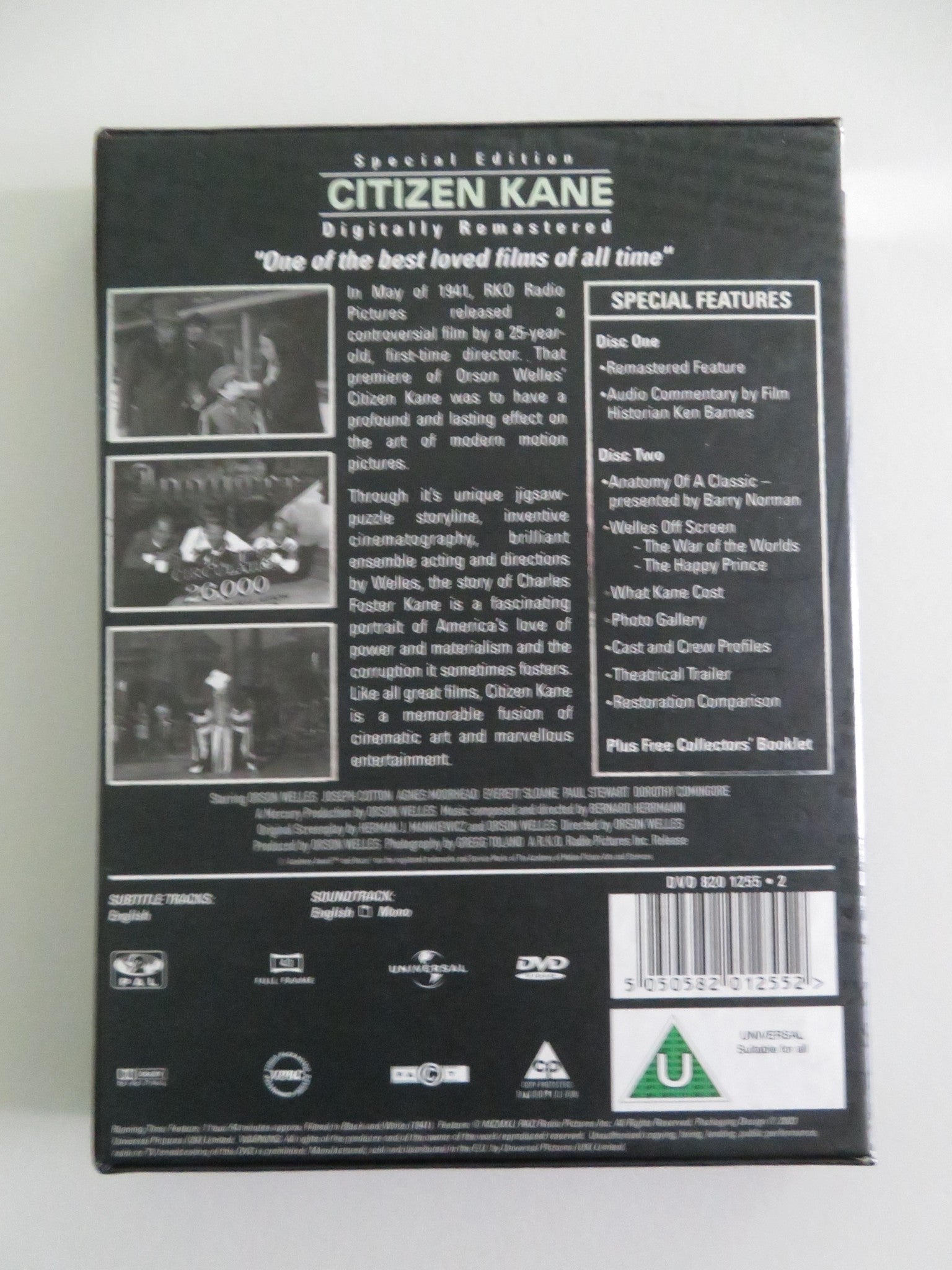 CITIZEN KANE - C SPECIAL EDITION (DVD) JOSEPH COTTEN ORSON WELLES 1941 REGION 2 Movie posters