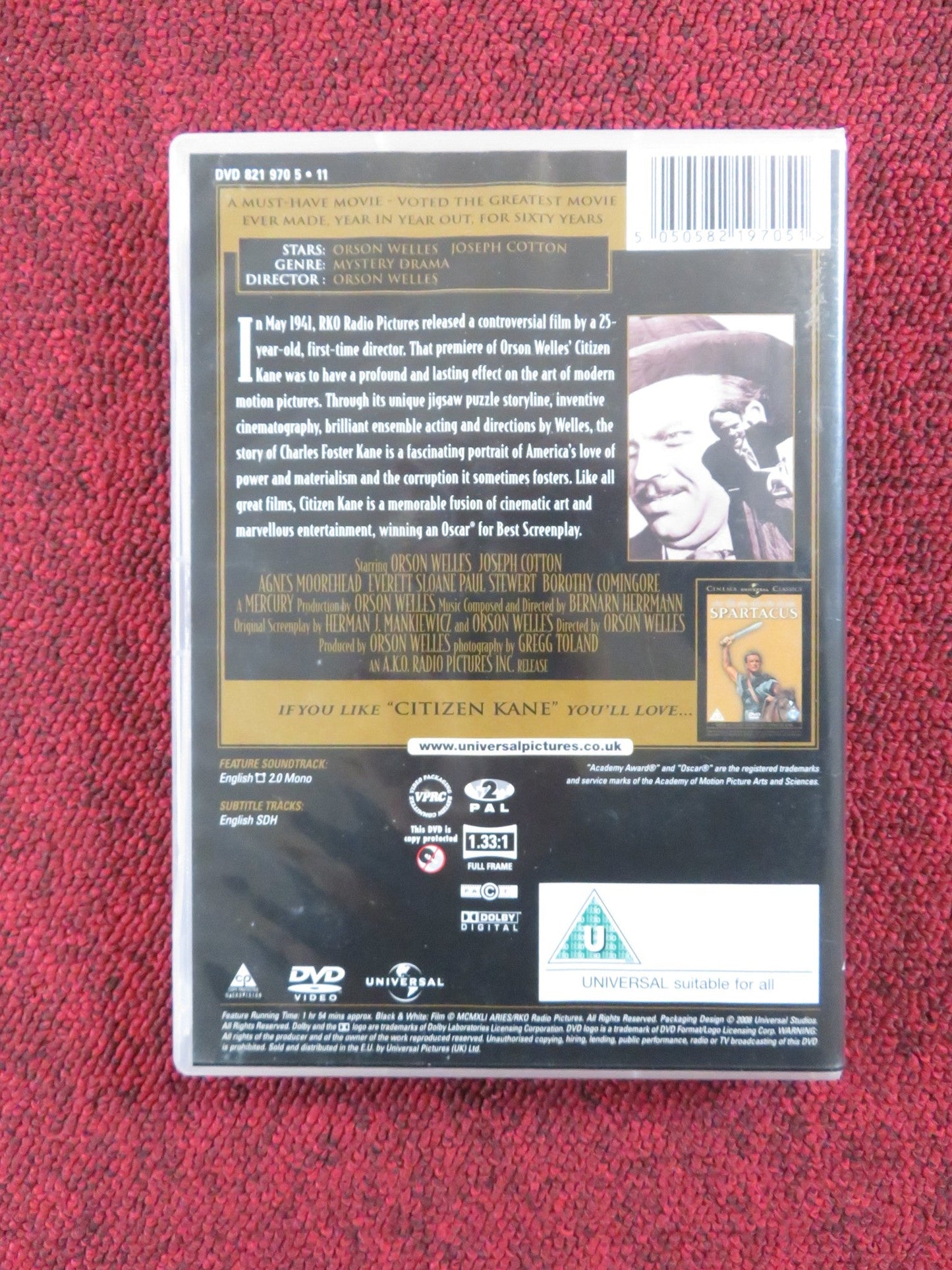 CITIZEN KANE (DVD) ORSON WELLES JOSEPH COTTEN 1941 REGION 2 Rendezvous Cinema Movie posters