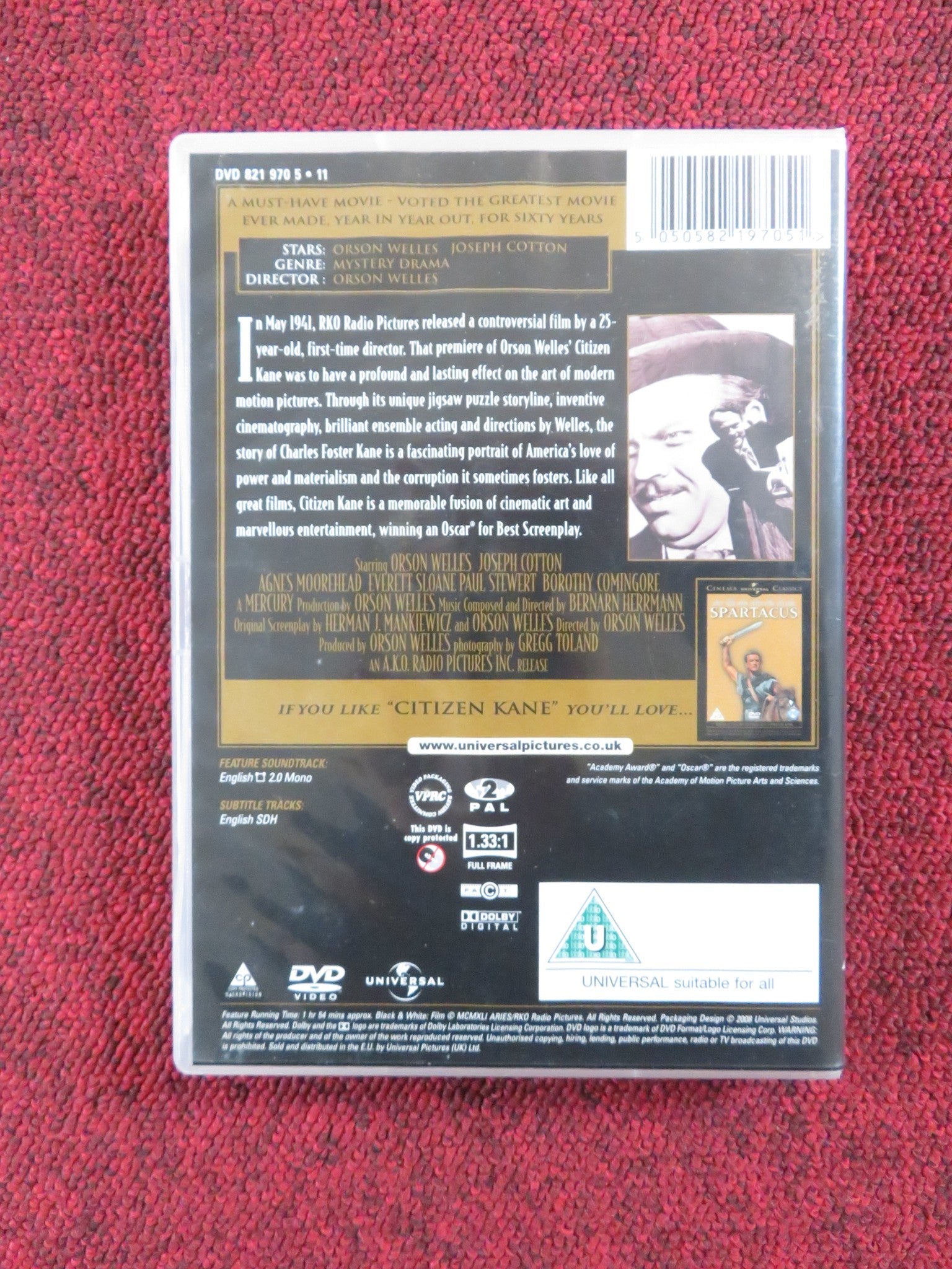 CITIZEN KANE (DVD) ORSON WELLES JOSEPH COTTEN 1941 REGION 2 Rendezvous Cinema Movie posters