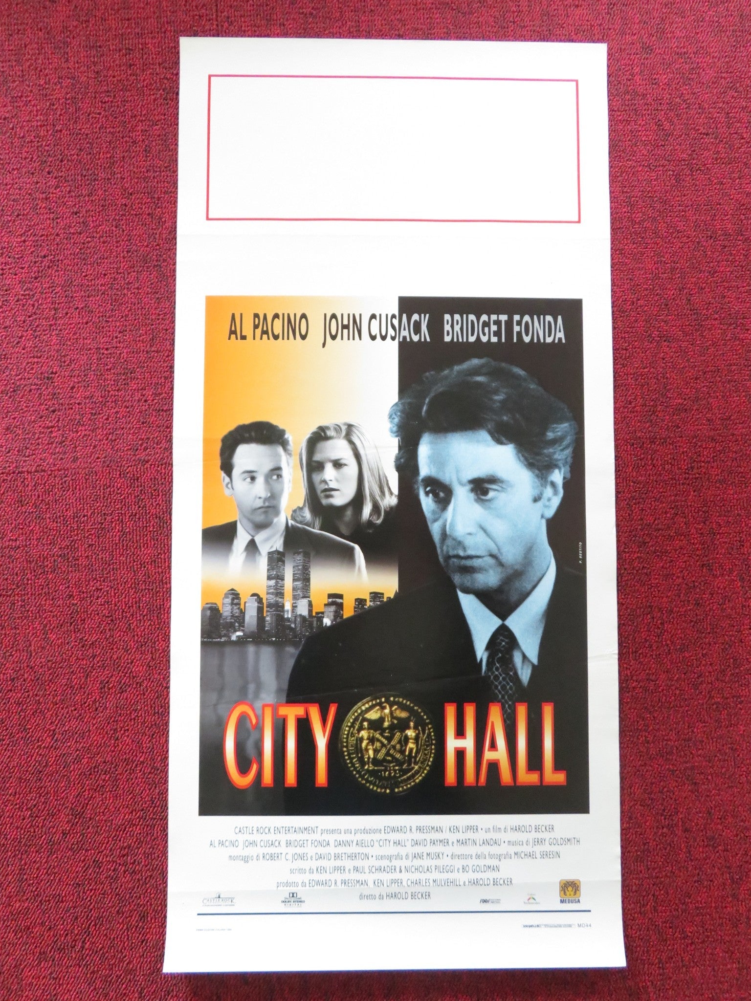 CITY HALL ITALIAN LOCANDINA POSTER AL PACINO JOHN CUSACK 1996 Rendezvous Cinema Movie posters