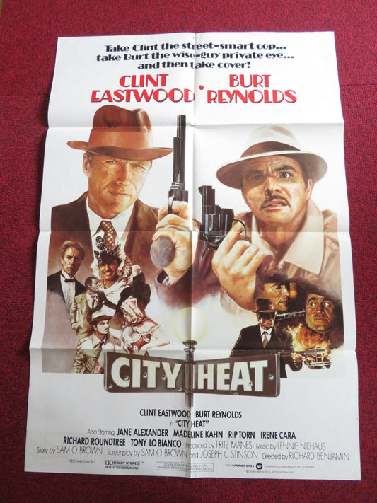 CITY HEAT FOLDED US ONE SHEET POSTER CLINT EASTWOOD BURT REYNOLDS 1984 Rendezvous Cinema Movie posters