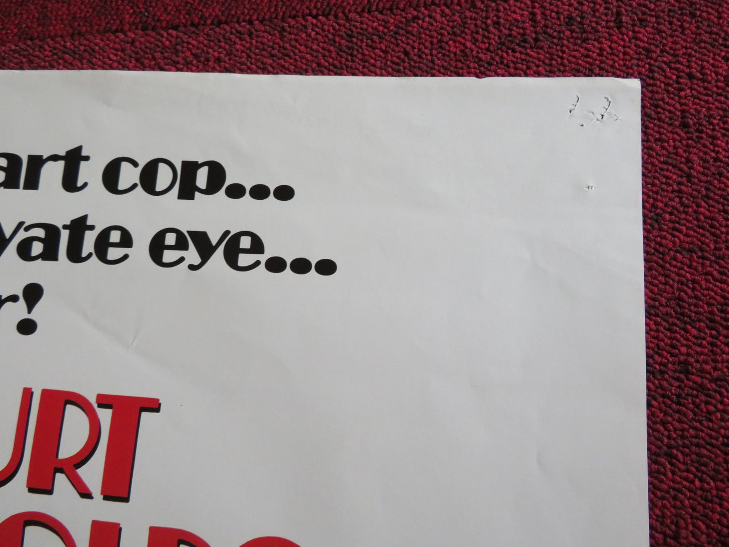 CITY HEAT FOLDED US ONE SHEET POSTER CLINT EASTWOOD BURT REYNOLDS 1984 Rendezvous Cinema Movie posters