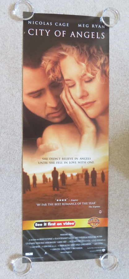 CITY OF ANGELS VHS VIDEO POSTER NICOLAS CAGE MEG RYAN 1998 Rendezvous Cinema Movie posters