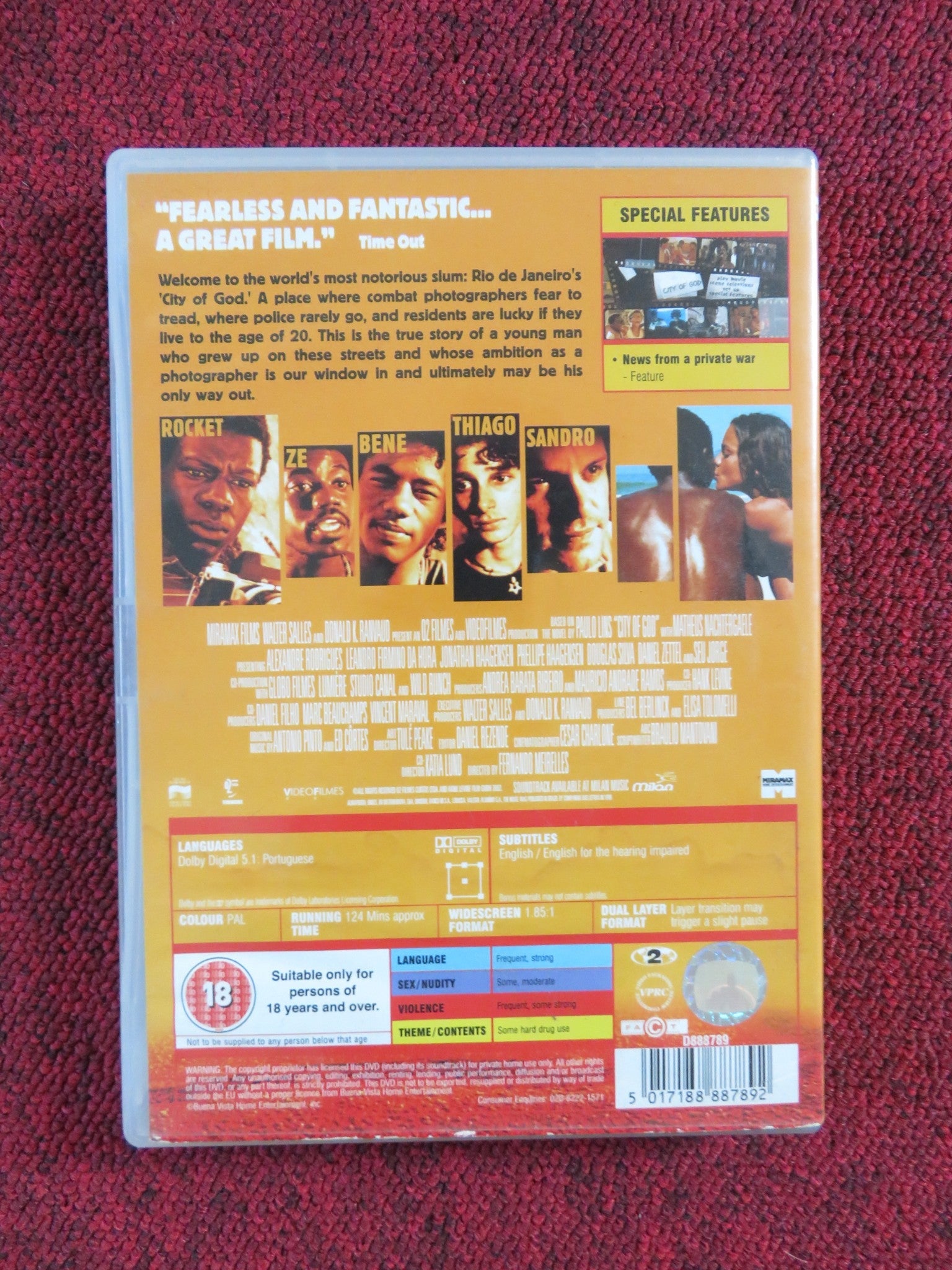 CITY OF GOD (DVD) ALEXANDRE RODRIGUES LEANDRO FIRMINO 2002 REGION 2 Rendezvous Cinema Movie posters