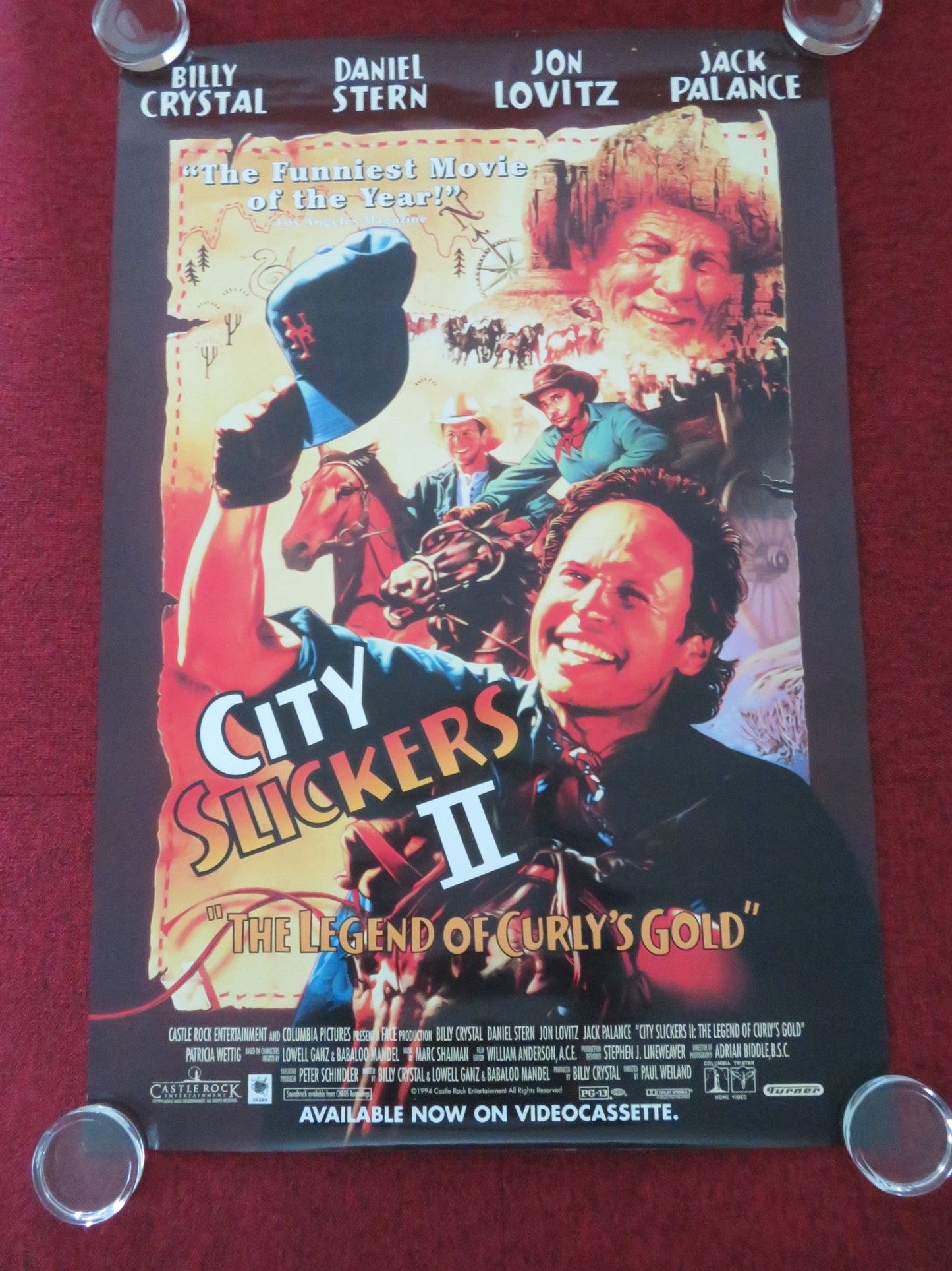CITY SLICKERS II: THE LEGEND OF CURLY'S GOLD - B VHS VIDEO POSTER ROLLED 1994 Movie posters