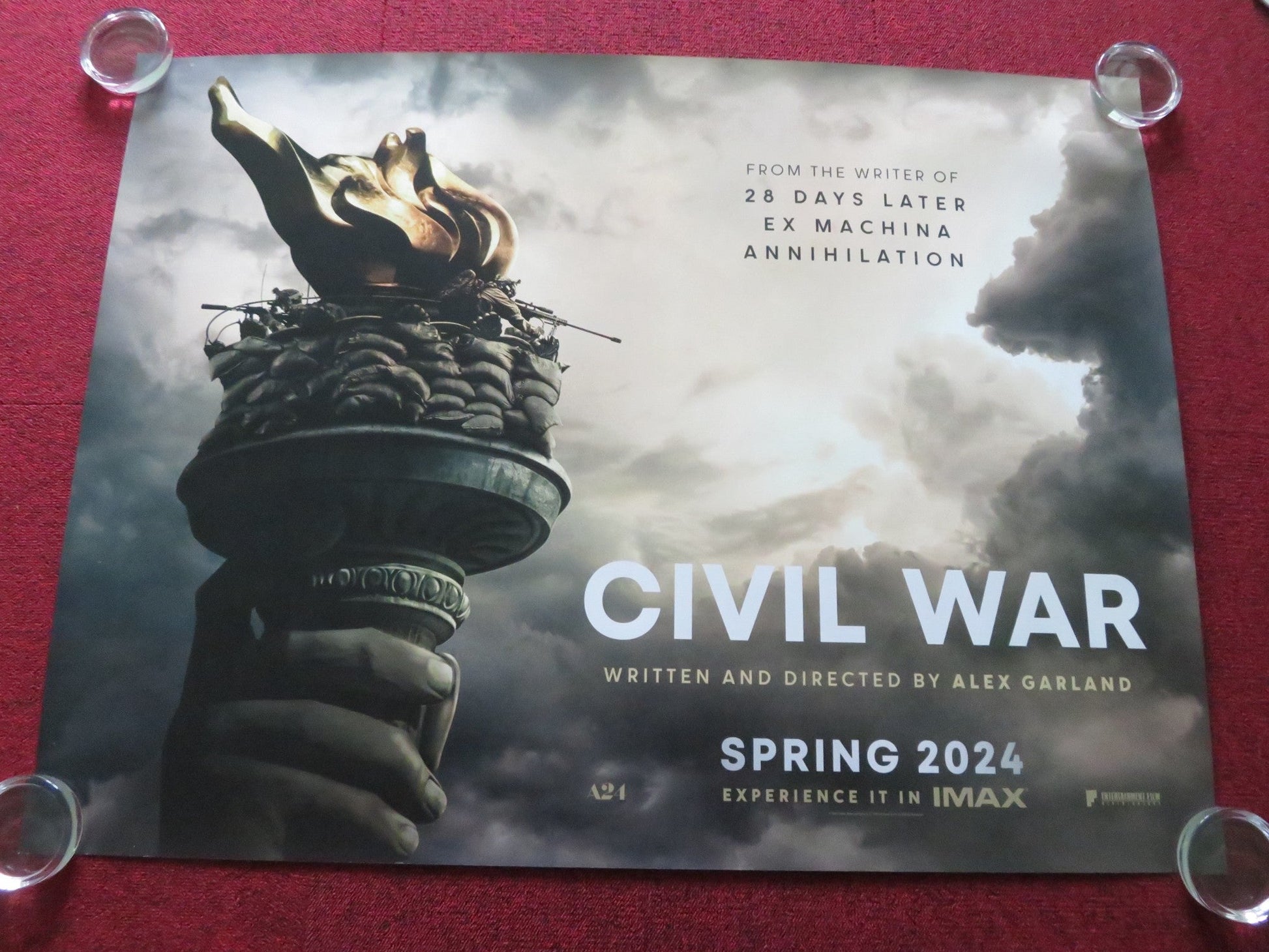 CIVIL WAR UK QUAD ROLLED POSTER NICK OFFERMAN KIRSTEN DUNST 2024 Rendezvous Cinema Movie posters