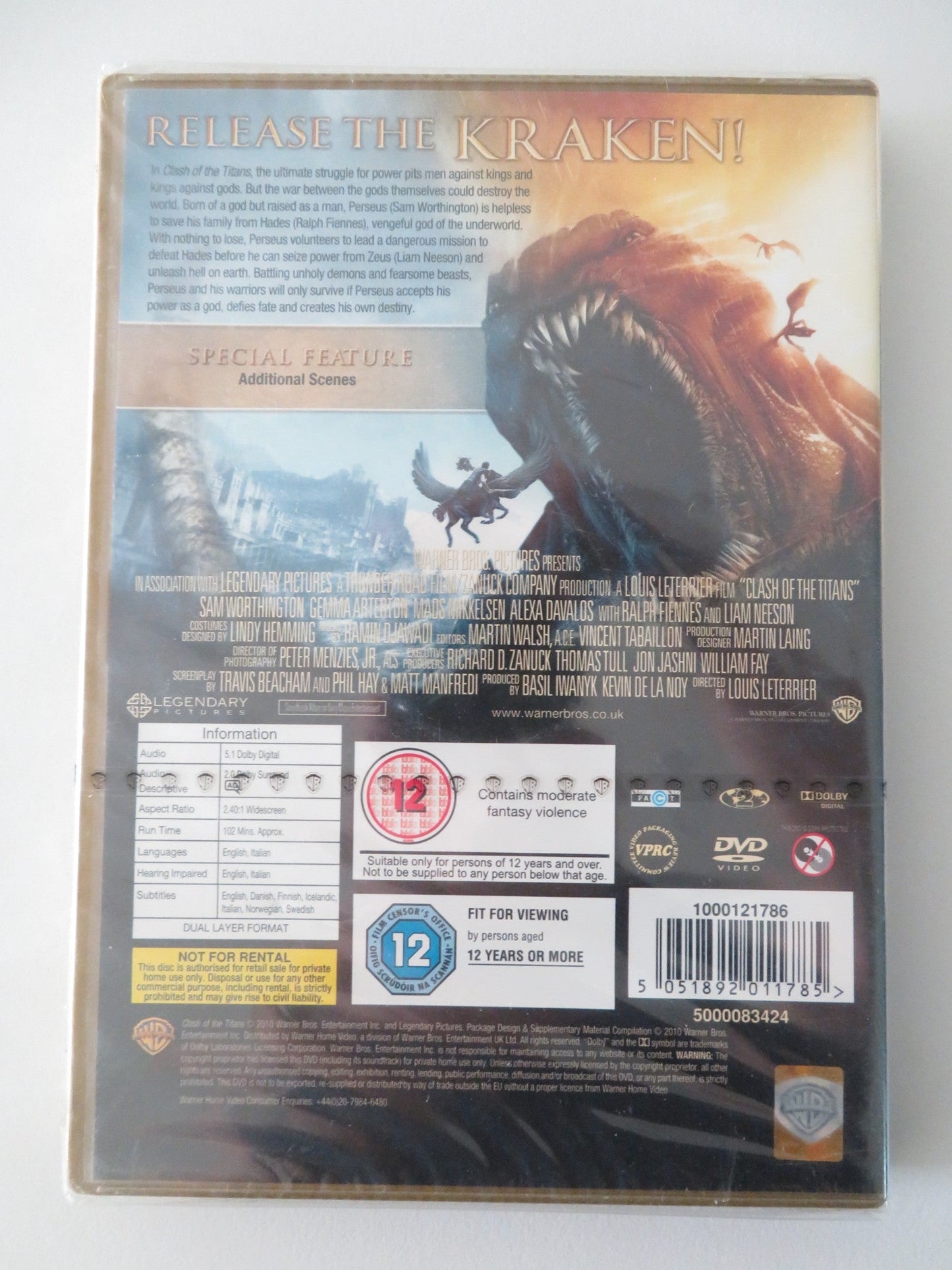Clash of the Titans (DVD) Sam Worthington Liam Neeson 2010 Region 2 Movie posters