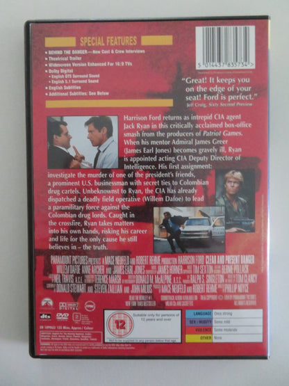CLEAR AND PRESENT DANGER - SPECIAL COLLECTOR'S EDITION (DVD) FORD 1994 REGION 2 Movie posters