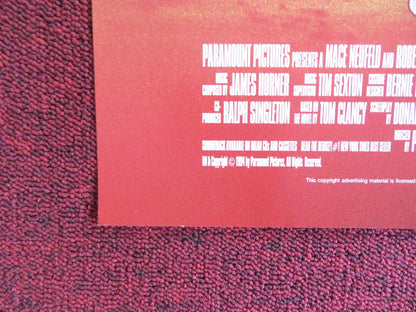 CLEAR AND PRESENT DANGER VHS VIDEO POSTER HARRISON FORD WILLEM DAFOE 1994 Rendezvous Cinema Movie posters