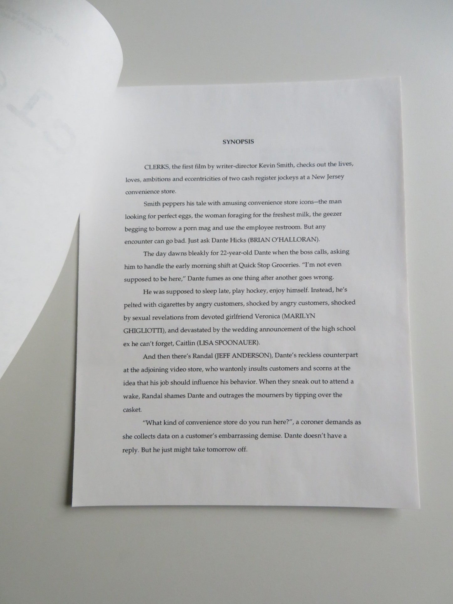 CLERKS PRESS KIT 1994 BRIAN O'HALLORAN JEFF ANDERSON JASON MEWES KEVIN SMITH Movie posters