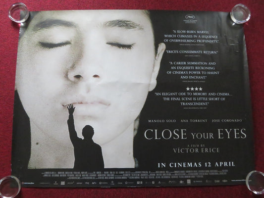 CLOSE YOUR EYES UK QUAD ROLLED POSTER MANOLO SOLO JOSE CORONADO 2023 Rendezvous Cinema Movie posters