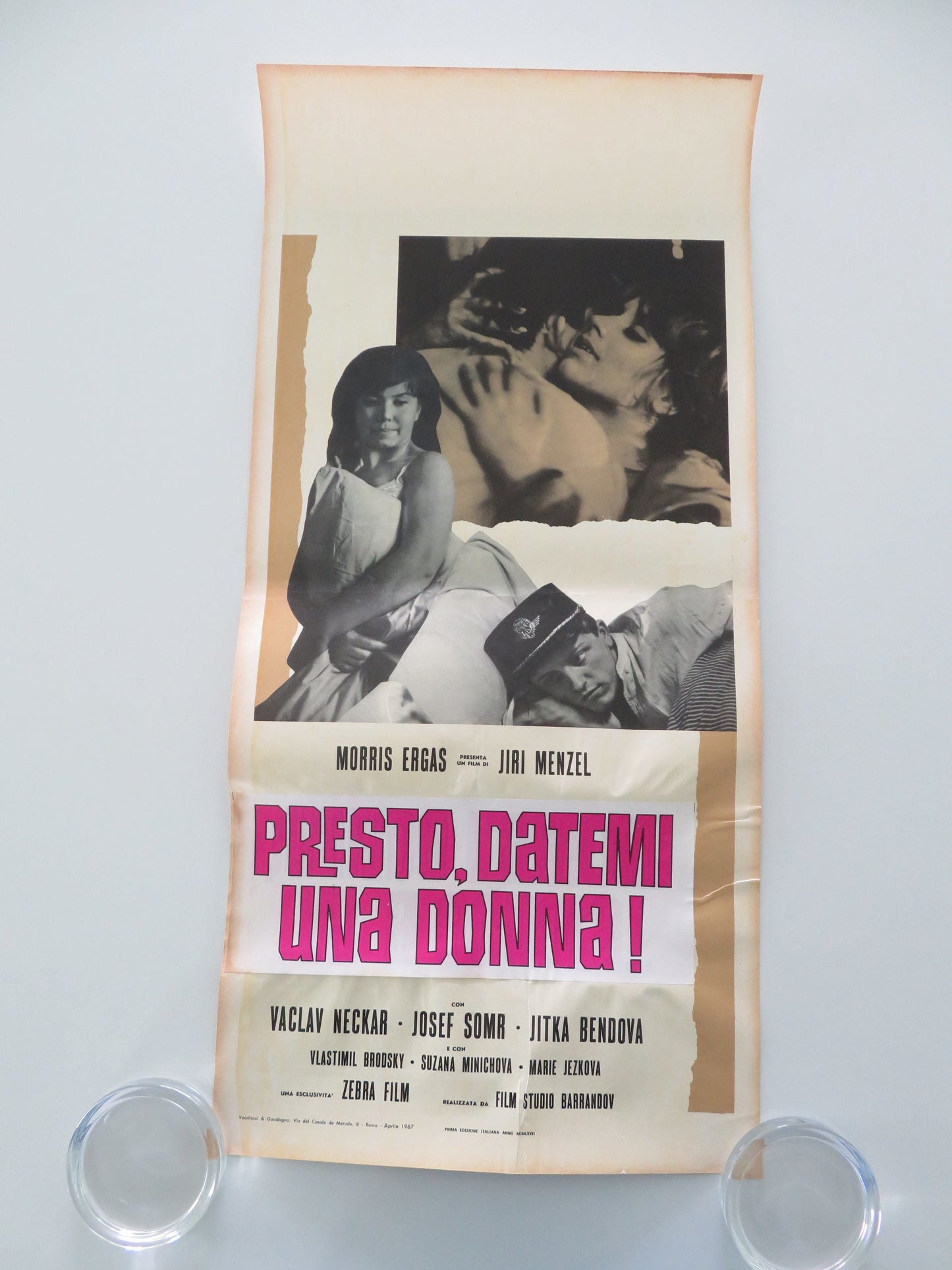 Closely Watched trains Italian Locandina Poster Vaclav Neckar Josef Somr 1967 Movie posters